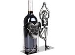 Brubaker Portabottiglie Yoga - Scultura In Metallo Portabottiglie Sport - Figura In Metallo Regalo Vino Per Yogi E Appassionati Di Yoga - Con Biglietto Di Auguri
