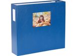 Hnfd Album Fotografico Lona 34,5X33 Cm Blu 1000 Foto 10X15 Cm 168 Pagine Bianche