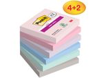 Post-It 654-6SS-SOUL-P4 Post-It Sticky Notes Super Sticky Notes, 76 X 76 Mm, 4+2