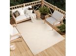 Tappeto Soggiorno Esterno Interno Camera Da Letto Design Moderno Terrazza Balcone Crema 160 X 220 Cm