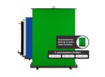 Walimex Pro Roll-Up Panel Background Verde 165 X 220 Cm, Sfondo Fotografico Verde Con Scatola Di Trasporto, Sistema Di Sfondo Per Studio Fotografico, Tela Fotografica Senza Pieghe Ideale Per Il Chromakeying