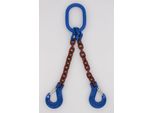 Catena Per Imbracatura Grado 10 A 2 Fili 1,0 M 6 Mm Senza Accorciamento Rosso-Marrone