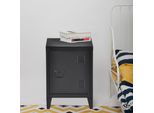 Comodino 'Inari' Con Maniglia A Sinistra In Acciaio 57 X 40 X 30 Cm Nero