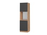 Vicco Mobile Per Forno Da Incasso Fame-Line, 60 Cm Aperto, Antracite-Oro/Quercia Dorata