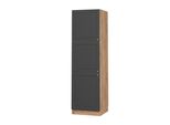 Vicco Mobile Per Forno Da Incasso Fame-Line, 60 Cm, Antracite-Oro/Quercia Dorata