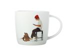 Maxwell & Williams Becher Best Furry Friends - Cafe Waiting, Tasse, Hundemotiv, Porzellan, 400 Ml, DX1066