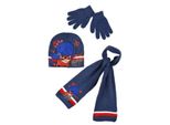 Miraculous Ladybug Set Di Maglieria Invernale Per Bambine 3 Pezzi Cappello + Guanti + Sciarpa Blu 54
