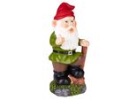 Brubaker Gnomo Da Giardino Con Dito Medio - Gnomo Impertinente Con Forcone - Figura Di Contadino Da Giardino Divertente - Decorazione Resistente Alle Intemperie Per Il Giardino E Il Campeggio - Decorazione Da Giardino Per Esterni - Alto 24 Cm