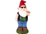 Brubaker Gnomo Da Giardino Cannabis - Gnomo Impertinente Con Spinello - Figura Da Giardino Divertente - Decorazione Per Fumatori Di Erba Resistente Alle Intemperie Per Il Giardino Del Campeggio - Decorazione Da Giardino Per Esterni - Alto 24 Cm