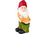 Brubaker Gnomo Da Giardino Con I Pantaloni Abbassati E Il Dito Medio - Gnomo Impertinente Con Il Sedere Scoperto - Figura Da Giardino Divertente - Decorazione Resistente Alle Intemperie Per Il Campeggio In Giardino - Decorazione Da Giardino Per Esterni - Alto 24 Cm