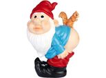 Brubaker Gnomo Da Giardino Mostra Il Sedere - Gnomo Impertinente Con Scoiattolo - Figura Da Giardino Divertente - Decorazione Resistente Alle Intemperie Per Il Campeggio In Giardino - Decorazione Da Giardino Per Esterni - Altezza 20 Cm
