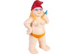 Brubaker Gnomo Da Giardino Nudo - Gnomo Nudista Con Occhiali Da Sole - Figura Rivelatrice Da Giardino Nudista Divertente - Decorazione Resistente Alle Intemperie Per Il Campeggio In Giardino - Decorazione Da Giardino Per Esterno - 23 Cm