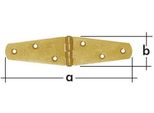 Cerniera Per Cassa Con Perno Rivettato Zincato Giallo 150X35X2,0Mm
