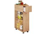 Carrello Di Servizio Per Mobili Da Cucina Tusal Sonoma Oak A. 85 X L. 25 X P. 50 Cm