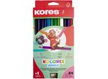 Kores BB93524 Matite Colorate Triangolari Kores "Kolores Jumbo"", Confezione Da 24 Pezzi"