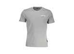 Napapijri Camicia A Maniche Corte Con Scollo Rotondo E Stampa Del Logo Grigio : Taglia - Xl Taglia: Xl