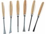 Scalpelli Da Intaglio Con Manico In Legno, Set Di 6, Lunghezza 165 Mm
