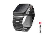 Swissten - Cinturino In Metallo Per Apple Watch 38-41 Mm (Nero)