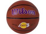 Pallone Wilson Team Alliance Los Angeles Lakers WTB3100XBLAL, Palloni Da Basket, Unisex, Marrone, Misura: 7
