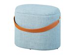 Pouf Dirax, Sgabello Con Contenitore Grigio E Marrone.