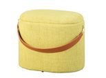 Pouf Dirax, Sgabello Con Contenitore Giallo-Verde E Marrone.