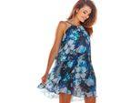 Abito Floreale Awama Donna Morcane A289 Blu Scuro S/M
