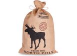 Sacco Di Natale Brubaker Consegna Speciale Dal Polo Nord - Sacco Regalo Da 80 Cm Con Cordoncino Per Impacchettare I Regali, 1 Pezzo