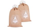 Brubaker Sacco Di Natale Albero Di Natale Buon Natale - 80 Cm Sacco Di Babbo Natale, 2 Pezzi
