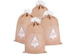 Brubaker Sacco Di Natale Albero Di Natale Buon Natale - 80 Cm Sacco Di Babbo Natale, 4 Pezzi