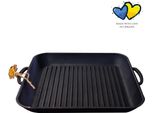 Maysternya Piastra Grill In Ghisa A Induzione - 35 X 35 X 4 Cm - Piastra Grill - Piastra Grill In Ghisa - Accessori Per Grill - Piastra Grill - Nero Opaco