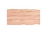 Piano Del Tavolo 100X50X(2-4) Cm In Legno Massiccio Trattato Bordo Albero