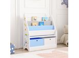 Scaffale Per Bambini 'Neda' Con 3 Scomparti E 2 Scatole Pieghevoli Motivo Koala 74 X 71 X 23 Cm