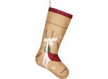 Brubaker 52 Cm Calza Di Natale Da Riempire E Appendere - Renna Festosa - Calza Grande Di Babbo Natale, 1 Pezzo