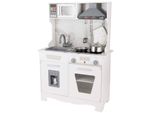 4Iq Play Kitchen Cucina Da Gioco In Legno Per Bambini Minikitchenplay 65X30X90 Cm Con Accessori