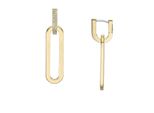 Fossil Orecchini Donna Heritage D-Link Glitz Acciaio Inossidabile Tono Oro JF04587710