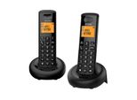 Alcatel E160 Telefono Dect Nero 2 Cornette Con Identificatore E Blocco Chiamate