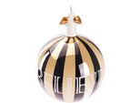 Brubaker Premium Guaina Di Natale Believe Oro Nero - Guaina In Vetro Per Albero Da 10 Cm Con Statuetta Di Angelo In Porcellana