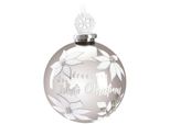 Brubaker Guaina Natalizia Premium Sognando Un Bianco Natale - Guaina Per Albero In Vetro Da 10 Cm Con Statuetta Di Fiocco Di Neve In Porcellana