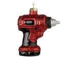 Cacciavite A Batteria Brubaker Rosso - Guaina Natalizia In Vetro Dipinta A Mano - Guaina Per Albero Da 9 Cm Per Artigiani - Decorazione Per Albero Di Natale