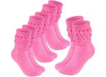 Brubaker Slouch - Calze Da Donna Per Fitness, Yoga E Allenamento - Calze Sportive Da Donna, Rosa, Taglia 35-38, 4 Paia