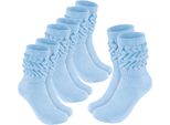 Brubaker Slouch Socks - Calze Da Donna Per Fitness, Yoga E Allenamento - Calze Sportive Da Donna, Blu Chiaro, Taglia 39-42, 4 Paia