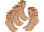 Brubaker Slouch Socks - Calze Da Donna Per Fitness, Yoga E Allenamento - Calze Sportive Da Donna, Beige, Taglia 39-42, 4 Paia