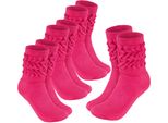 Brubaker Slouch - Calze Da Donna Per Fitness, Yoga E Allenamento - Calze Sportive Da Donna, Rosa, Taglia 39-42, 4 Paia