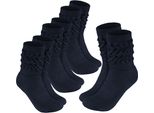 Brubaker Slouch - Calze Da Donna Per Fitness, Yoga E Allenamento - Calze Sportive Da Donna, Blu Navy, Taglia 39-42, 4 Paia