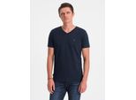 Ombre Clothing T-Shirt Da Uomo A Maniche Corte Tabbris Navy L