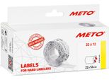 Meto 9506155 Meto Preisetiketten Weiß Permanent 22,0 X 12,0 Mm, 6 Rollen