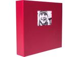 Hnfd Maxi Album Fotografico Lona Rosso 34,5X33 Cm 100 Pagine Nere