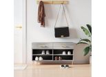The Living Store Panca Per Scarpe Grey Sonoma 102X35X55 Cm Materiale A Base Di Legno