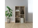The Living Store Libreria/Scrivania Rovere Sonoma 50X25X80 Cm Materiale In Legno
