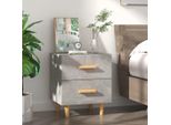 The Living Store Comodino Grigio Cemento 40X35X47,5 Cm